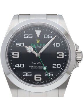 Rolex Air King Watch SS Black